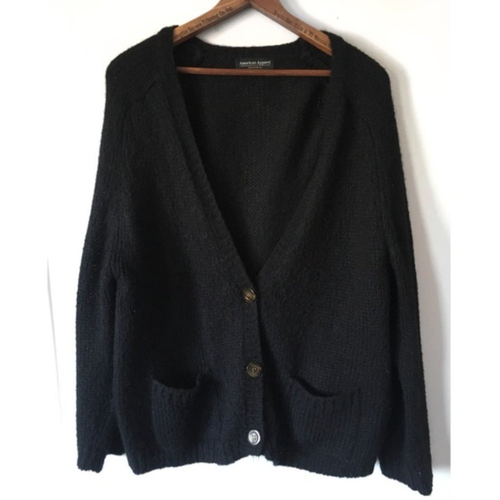 American Apparel Mohair Loose Cardigan Sweater
